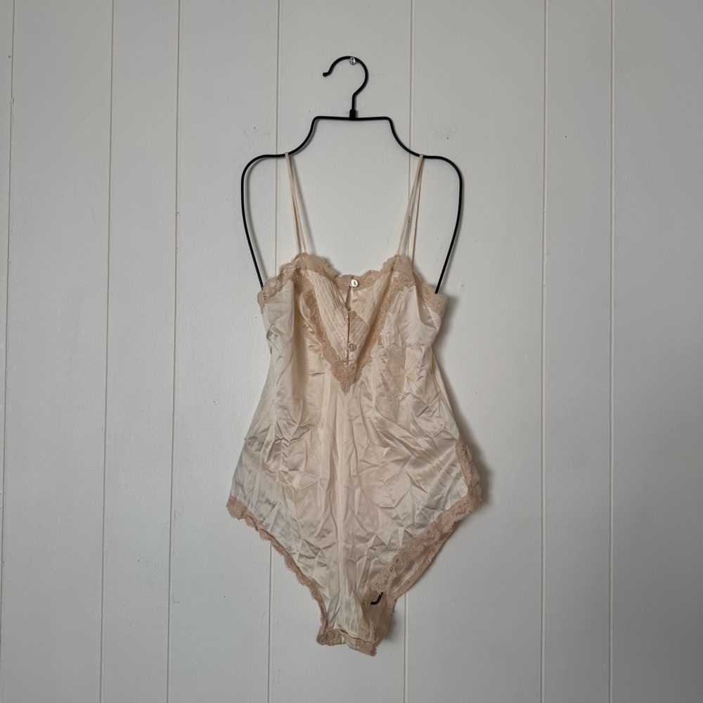 Vintage Silky Lace Bodysuit